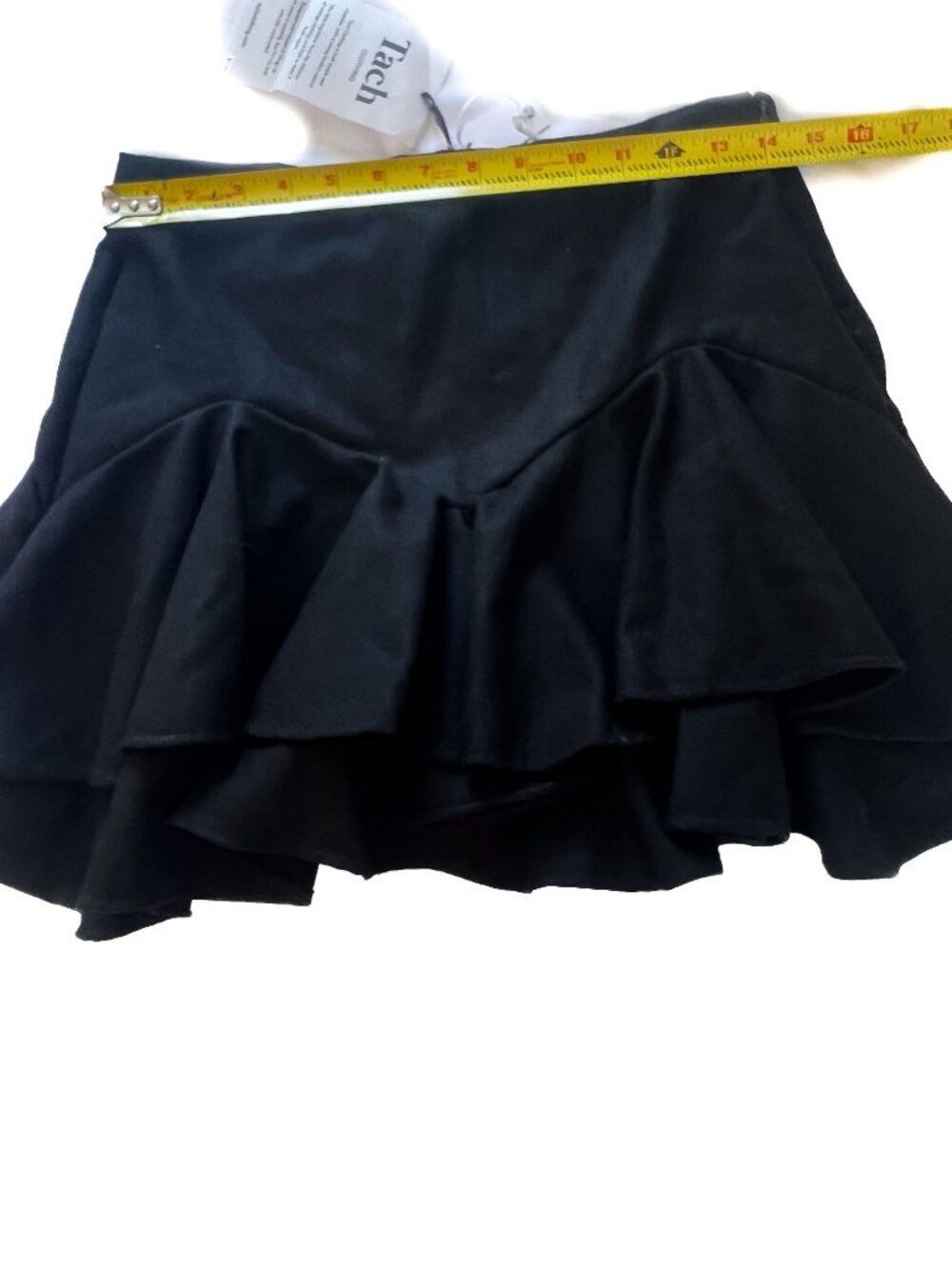 Tach Clothing Sultana Wool Mini‎ Skirt S Handmade Uruguay Flowy Black - Picture 8 of 11